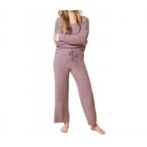 NEW SOFTIES solid marshmallow v-neck lounge set in driftwood